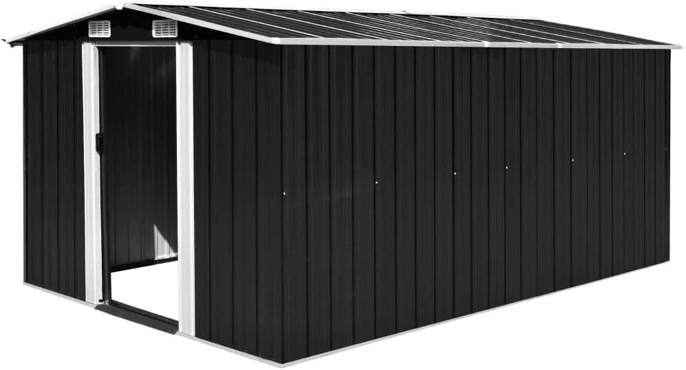 Abri de jardin 143346, 257x392x181 cm Métal Anthracite, Anthracite,91.52 KG, Maison & Jardin, Pelouses & Jardins, Vie en extérieur