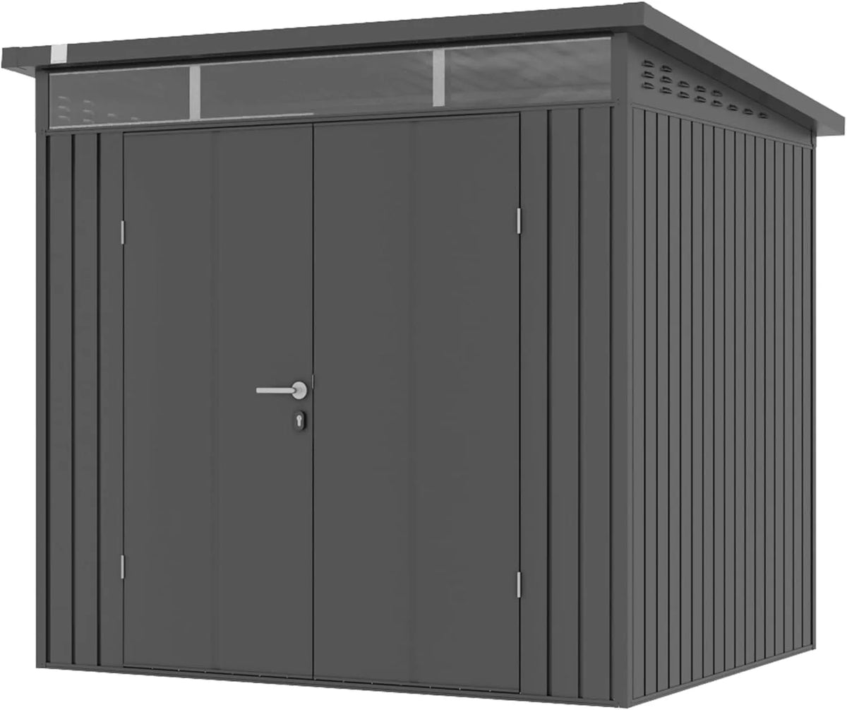 Abri de jardin, en métal 210x180x205 cm Armoire de Jardin Anthracite