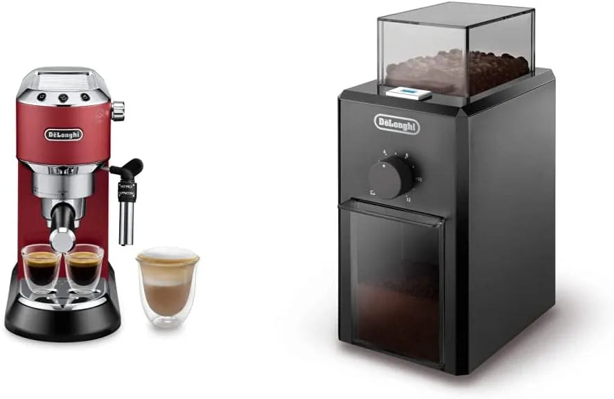 Delonghi machine expresso KG79, pour préparer des boissons café et lactées, Broyeur pour Grains de Café avec Réservoir d'une Capacité de 120 g