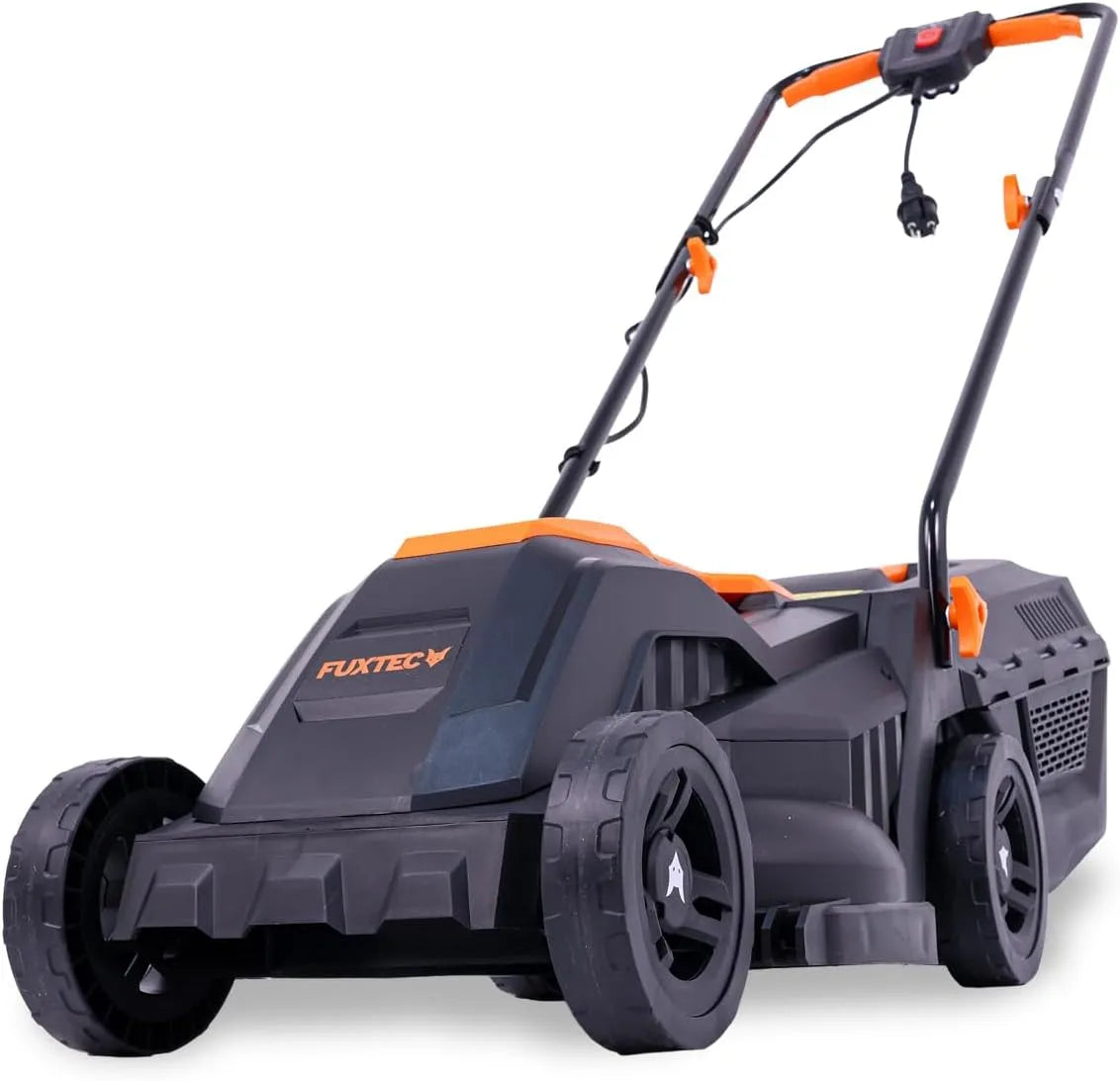 Fuxtec tondeuse à gazon FX-RME33 1200Watt, Largeur De Coupe 33cm, Hauteur De Coupe 20mm, tension 220V, Électrique Filaire Poussée 9Kg, 60mm