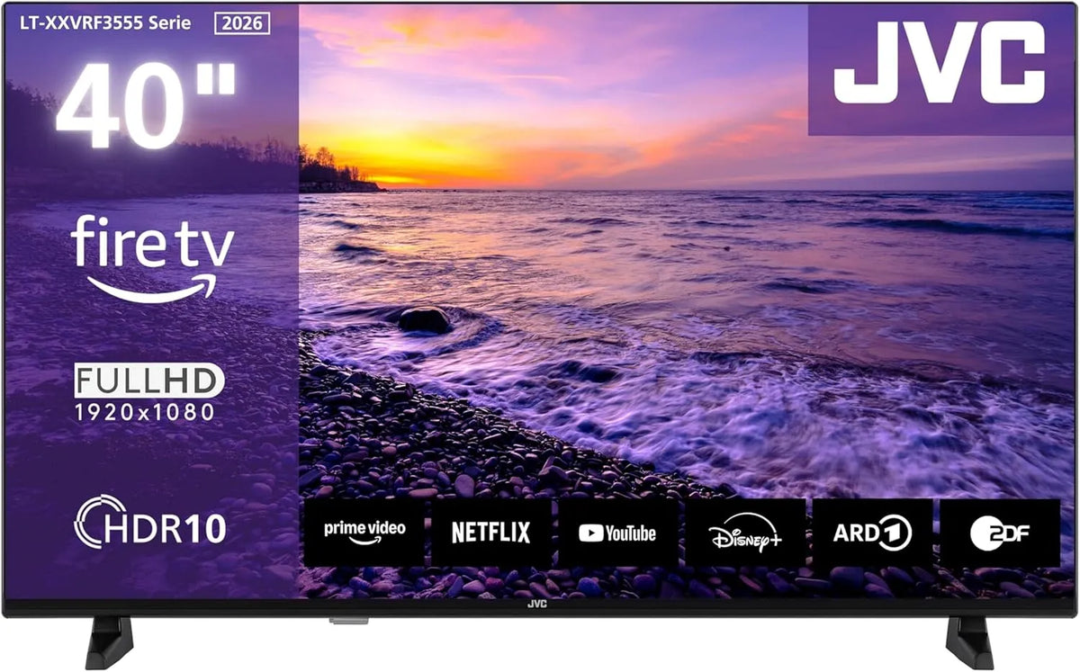 Smart TV LT-40VRF3555, JVC Fire TV, 2026, 40 ″, HDR, avec Commande vocale Alexa et Triple Tuner, LED