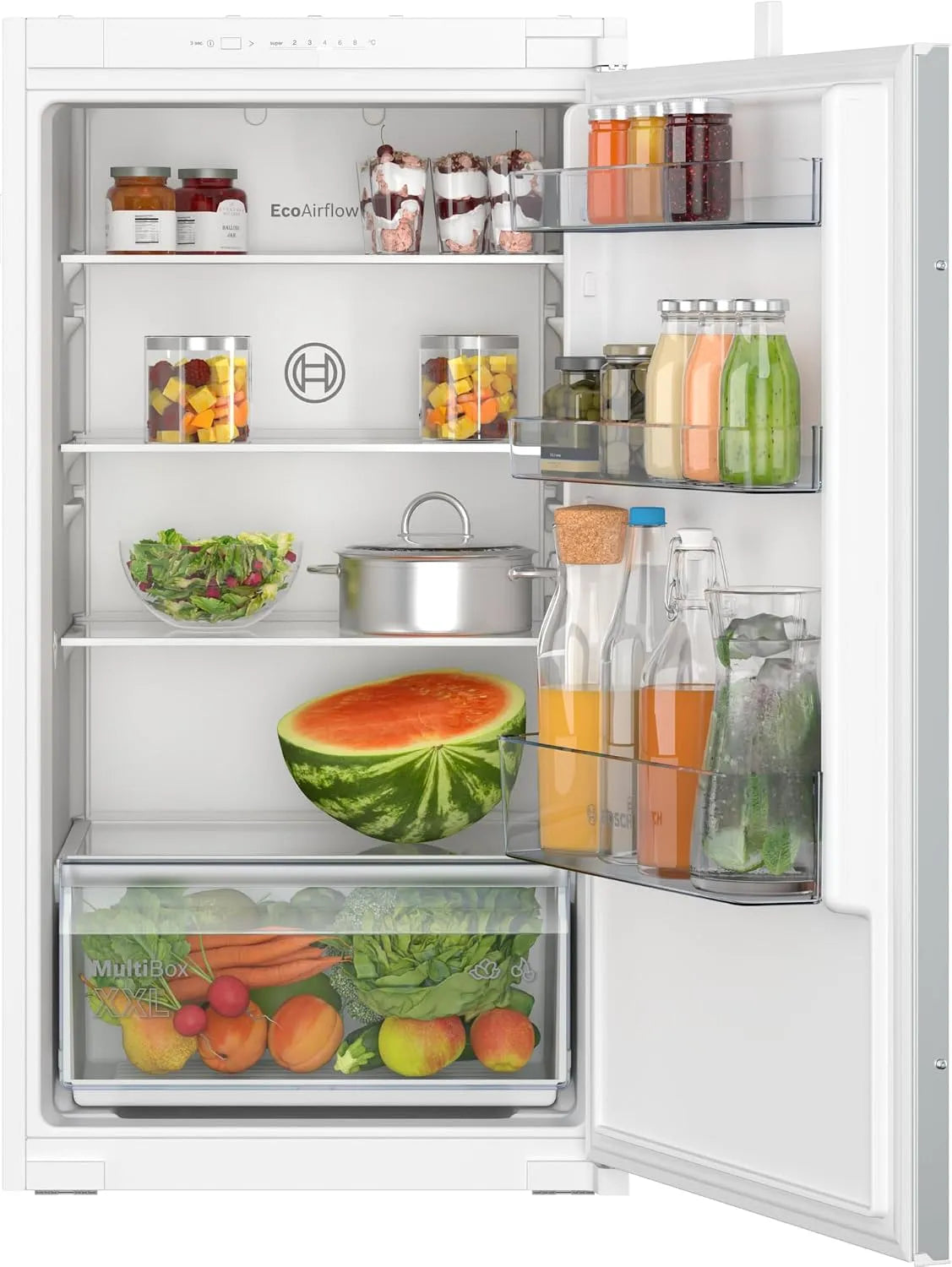Bosch réfrigérateur KIR31NSE0, Série 2, Petit, dimensions 102,5 x 56 cm, capacité 165 L, Encastrable, Energy Class