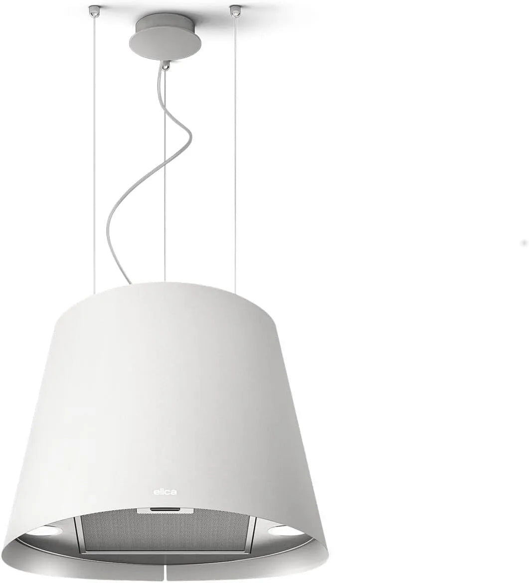 Elica modèle WH, Hotte decorative ilot JUNO WH, 50 Hotte suspendue Blanche, F