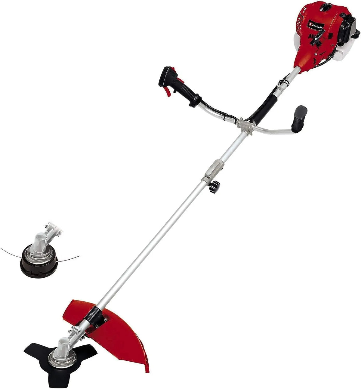 Einhell débroussailleuse GC-BC 25, puissance 0,6 kW, lame à 3 dents, bobine double fil à avance automatique, thermique /1 I AS, double poigné