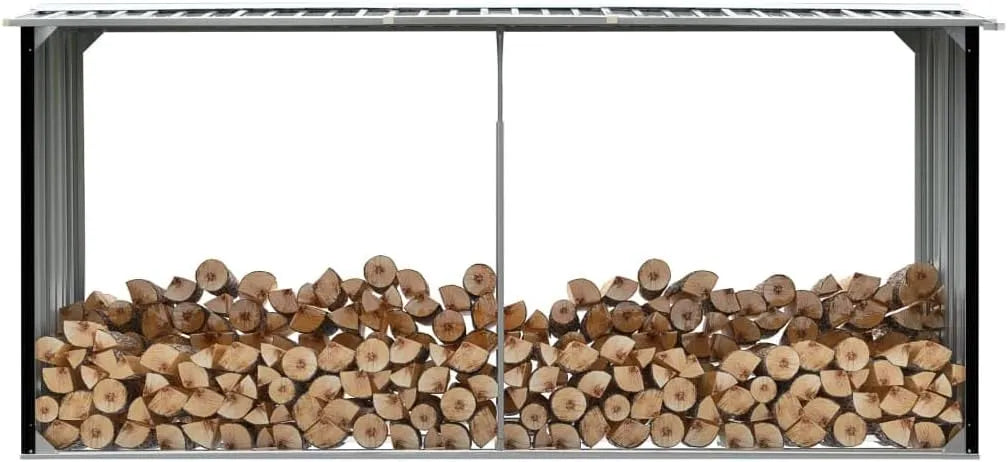 Stockage à bois Acier galvanisé 330x92x153cm Anthracite Abri de, Poids 26.36KG, Accessoires pour cheminées & poêles à bois, Maison & jardin