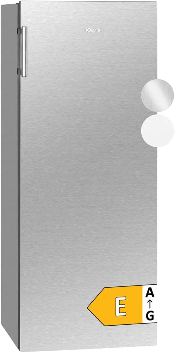 Bomann réfrigérateur VS7316-1-inox, capacité 242L inox, Capacité nette: 242 litres, 5 clayettes en verre, Éclairage intérieur à DEL