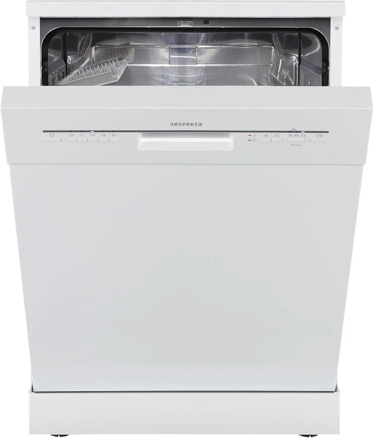 Respekta lave-vaisselle GSPS60W-12, largeur 60 cm, 49 dB, 5 programmes, Bena, pose libre, départ différé, ouverture automatique, classe énergétique D