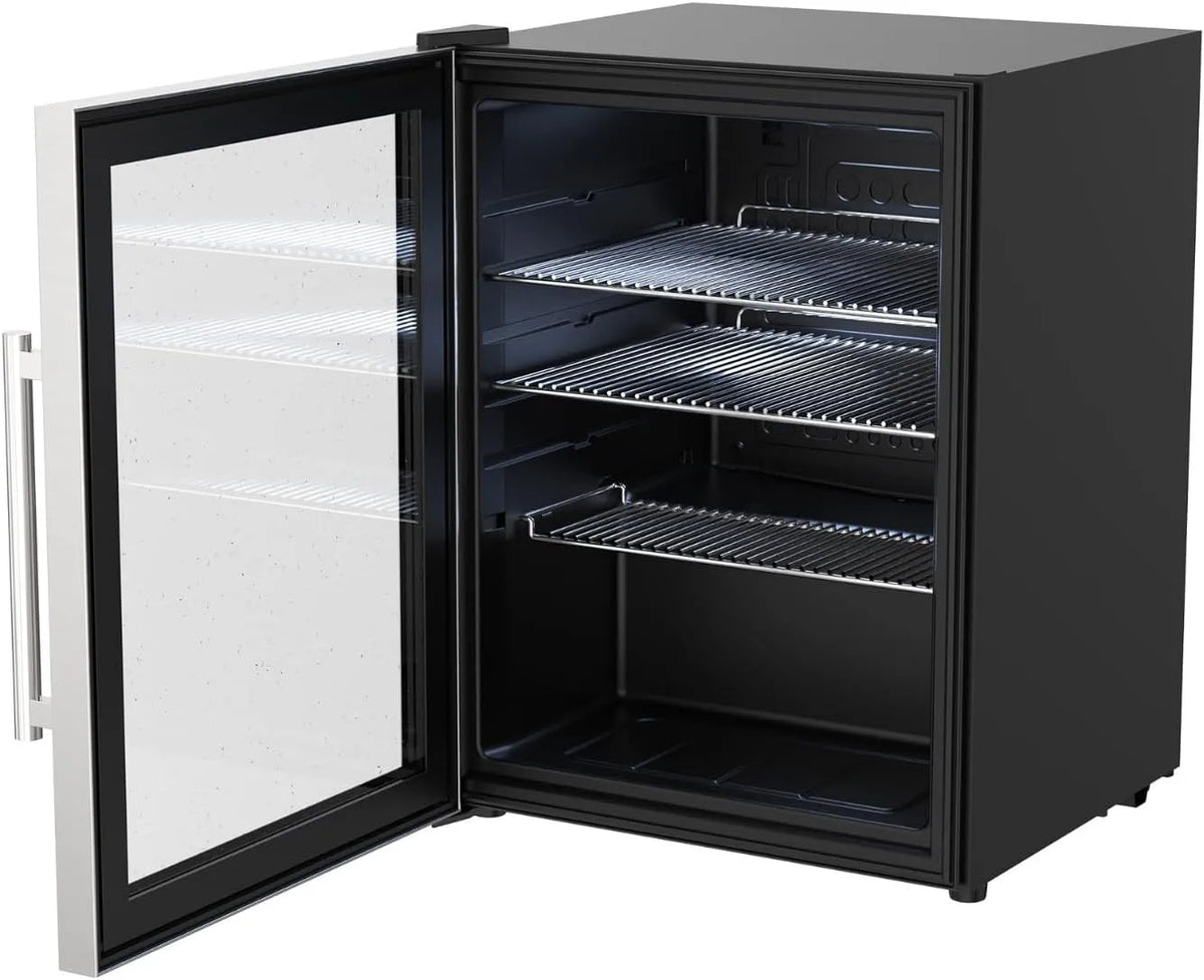 Réfrigérateur cozze, Frigo Compact pour Cuisine Extérieure, Classe Énergétique G, Design finition noire, capacité 60L, Silencieux 46dB