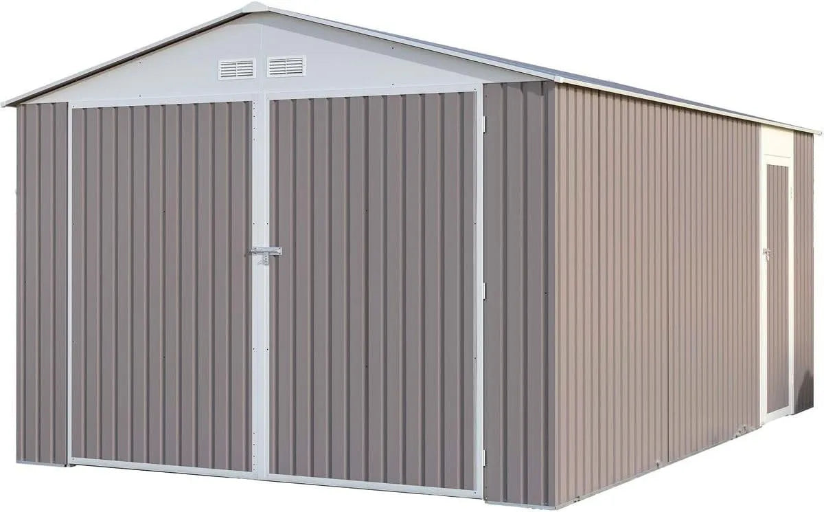 15,36 m² Garage métal, Nevada avec Porte battante