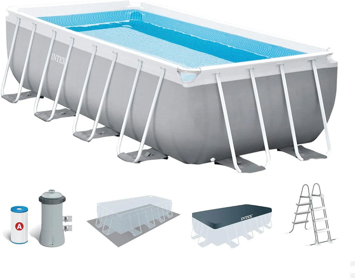 Intex kit Piscine Prism Frame rectangulaire Angulaire Tubulaire, 1,07m, 4,88 x, 2,44 x