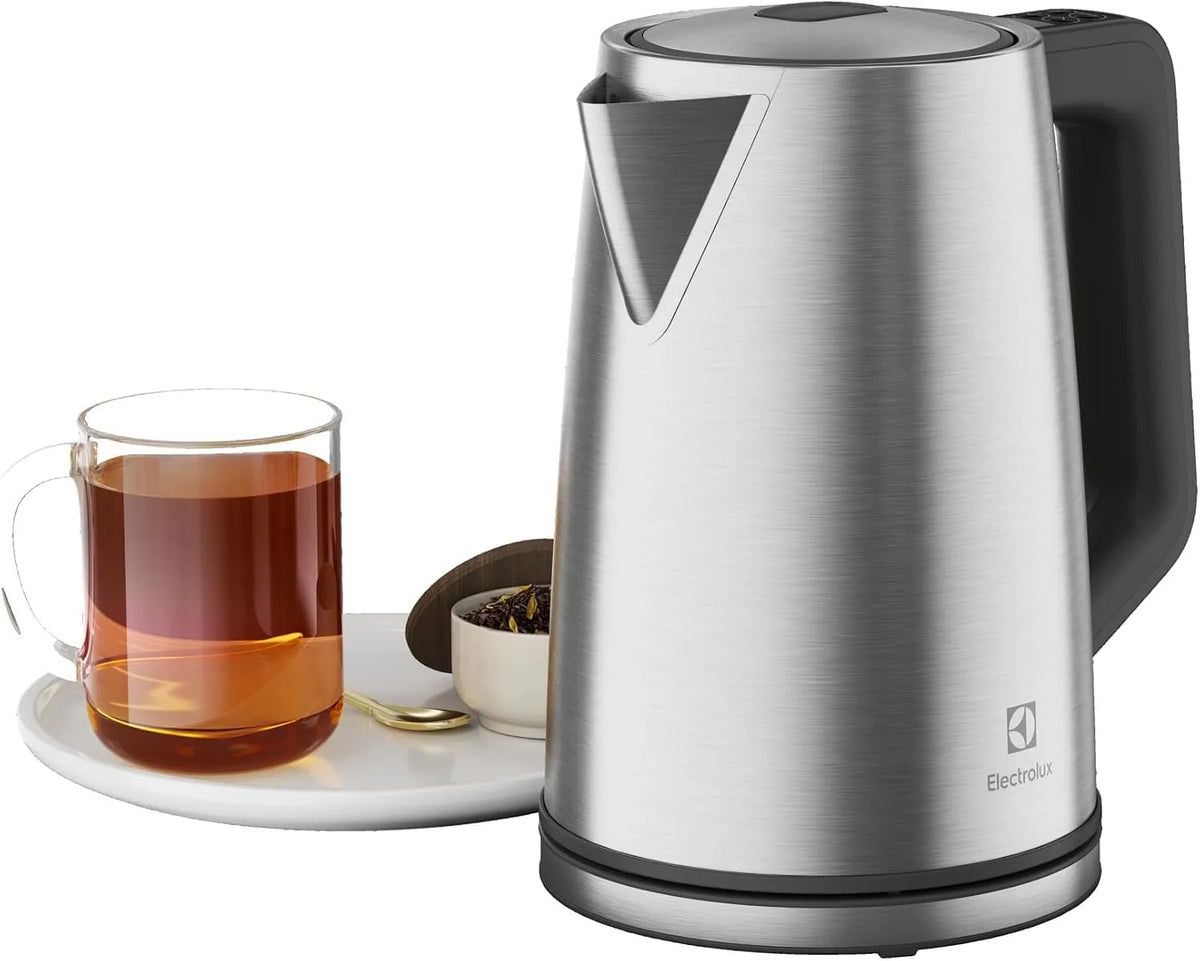 Electrolux bouilloire électrique E5K1-6ST, Capacité 1,7 L, Fonctions Turbo et Maintien au Chaud, Arrêt Automatique, Create 5 Électrique, Inox