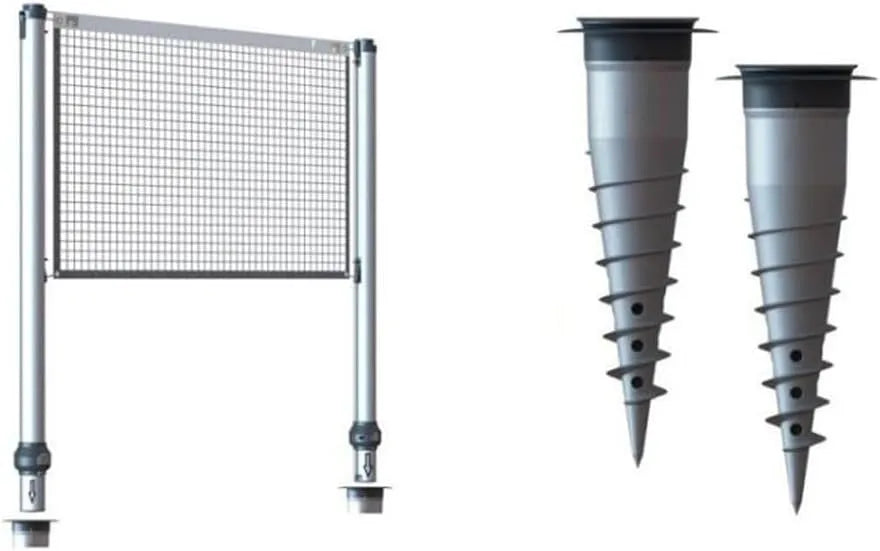 GARD&ROCK, Kit poteaux multisports télescopique + 2 bases d'ancrage, Équipement de jardin