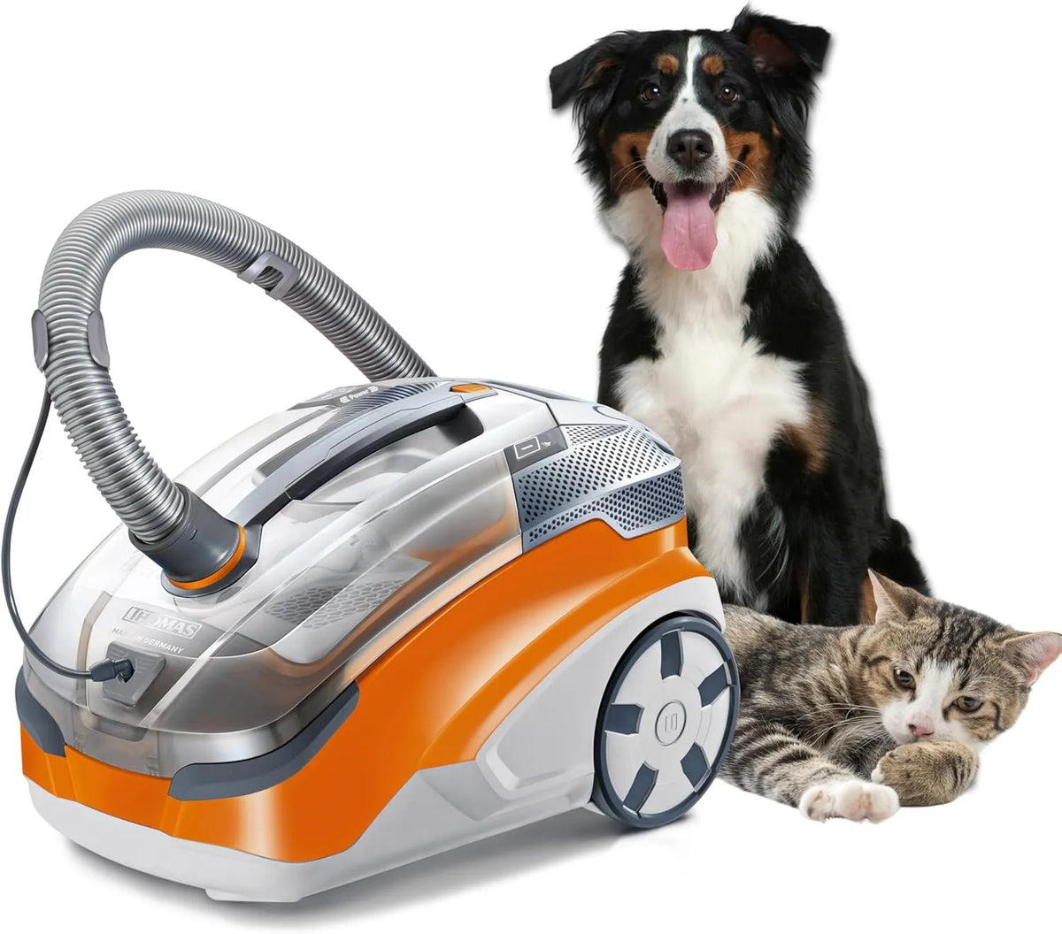 Aspirateur, THOMAS Aqua+ Pet & Family, Idéal Poils d'Animaux, Fabriqué en Allemagne, Laveur sans Sac 1700W, Filtration à Eau