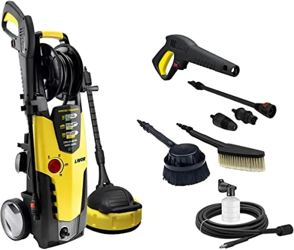 Nettoyeur haute pression STM 160 WPS Lavor, Puissance 160 Bar Max, Débit 510 L/h Max, Plus avec Programmes De Lavege Et Brosse Fixe, Moteur 2500W