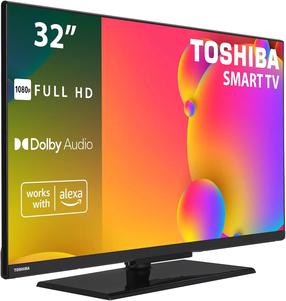 Toshiba Smart TV 32LV3563DG, de 32', 1920 x 1080, HDR, avec résolution Full HD, compatible avec assistant vocal Alexa