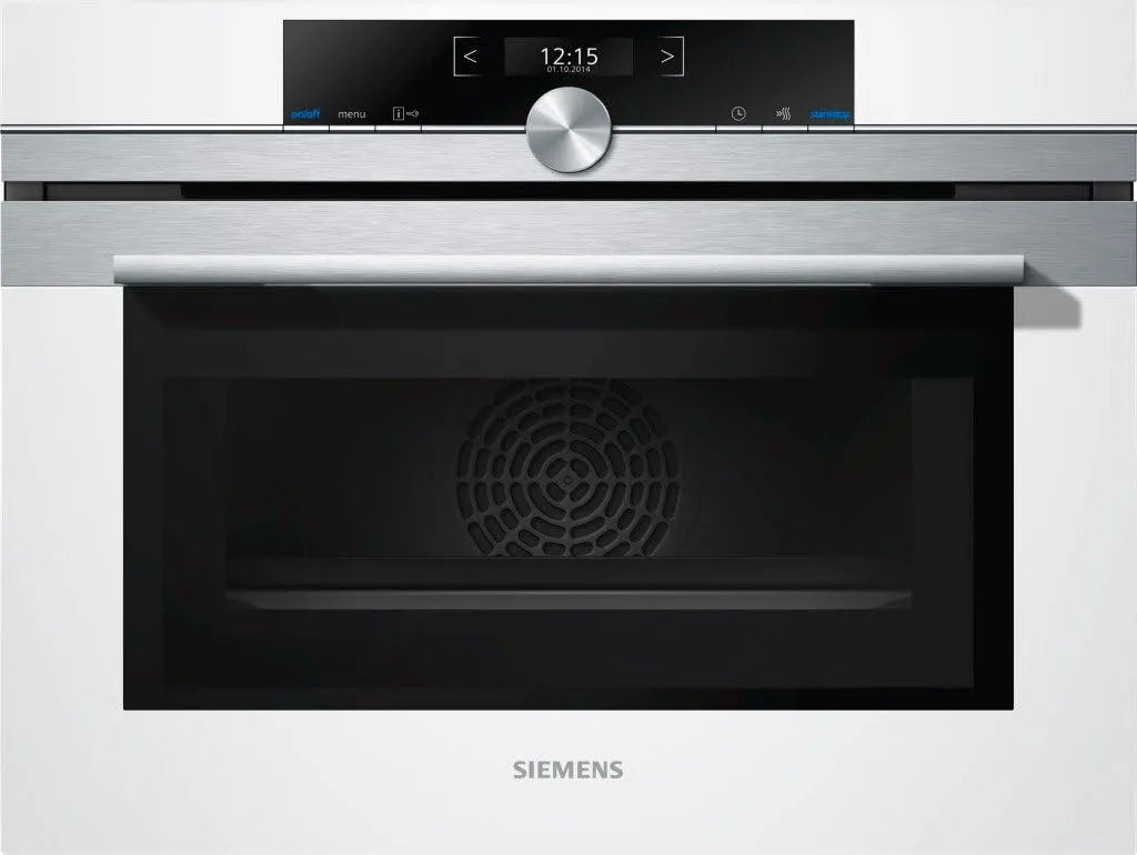 Siemens four électrique cm633gbw1, capacité 45 l, micro-ondes intégrée, modèle lectrique, finition blanche