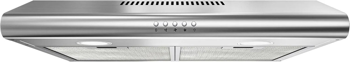 Hotte aspirante FIREGAS, largeur 60cm, 3 niveaux de vitesse, Hotte visière, Evacuation et Recyclage- Hotte de Cuisine, 3 niveaux de vitesse