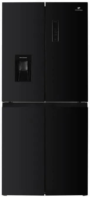 Réfrigérateur L79, 4 portes avec distributeur d'eau, cm x H 180 cm, capacité 464L, Total No Frost, classe énergétique D, finition noire
