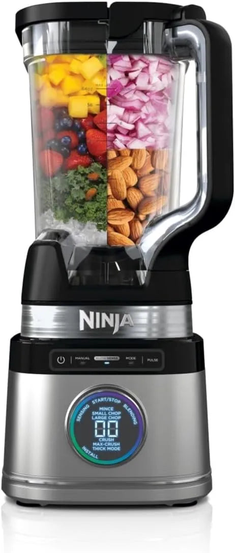 Ninja blender TB201EU, récipient 2L, hacher des légumes et mélanger des boissons glacées, finition noire, Detect Power Pro 1200W