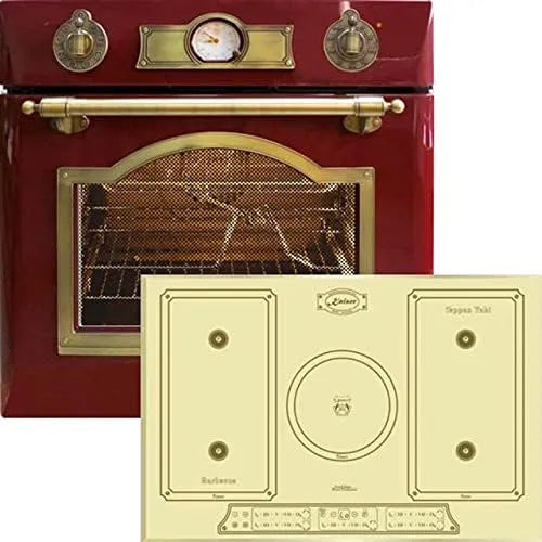 Plaque de cuisson, four rétro, ivory, autosuffisant, Kaiser Four encastré 67L + de cuisson à induction 77 cm, 8 fonctions, fabricant Kaiser