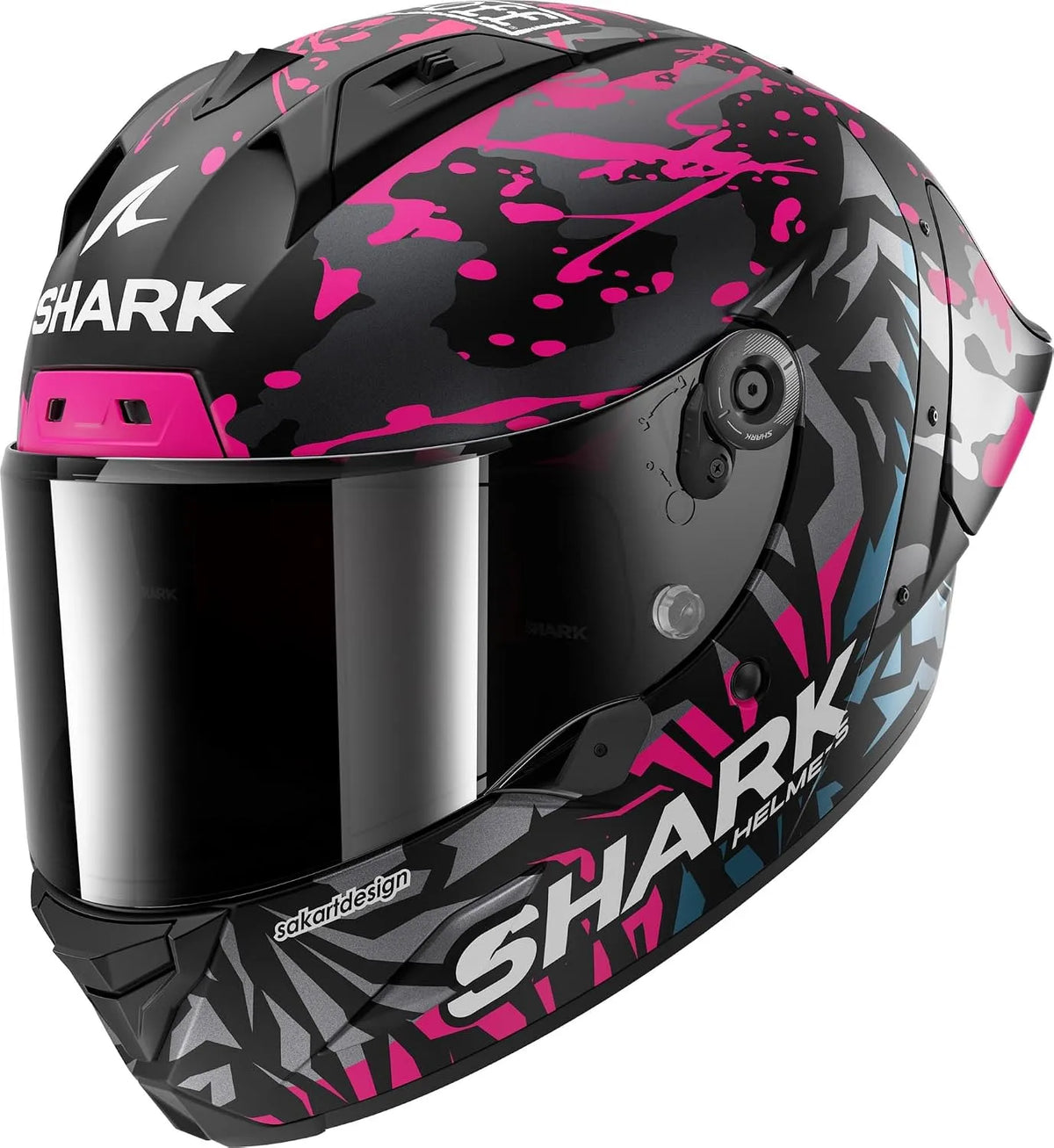 Shark casque moto, XL, Moto Intégral AERON-GP FIM RACING #2 REPLICA REEDING Black Violet Blue KVB