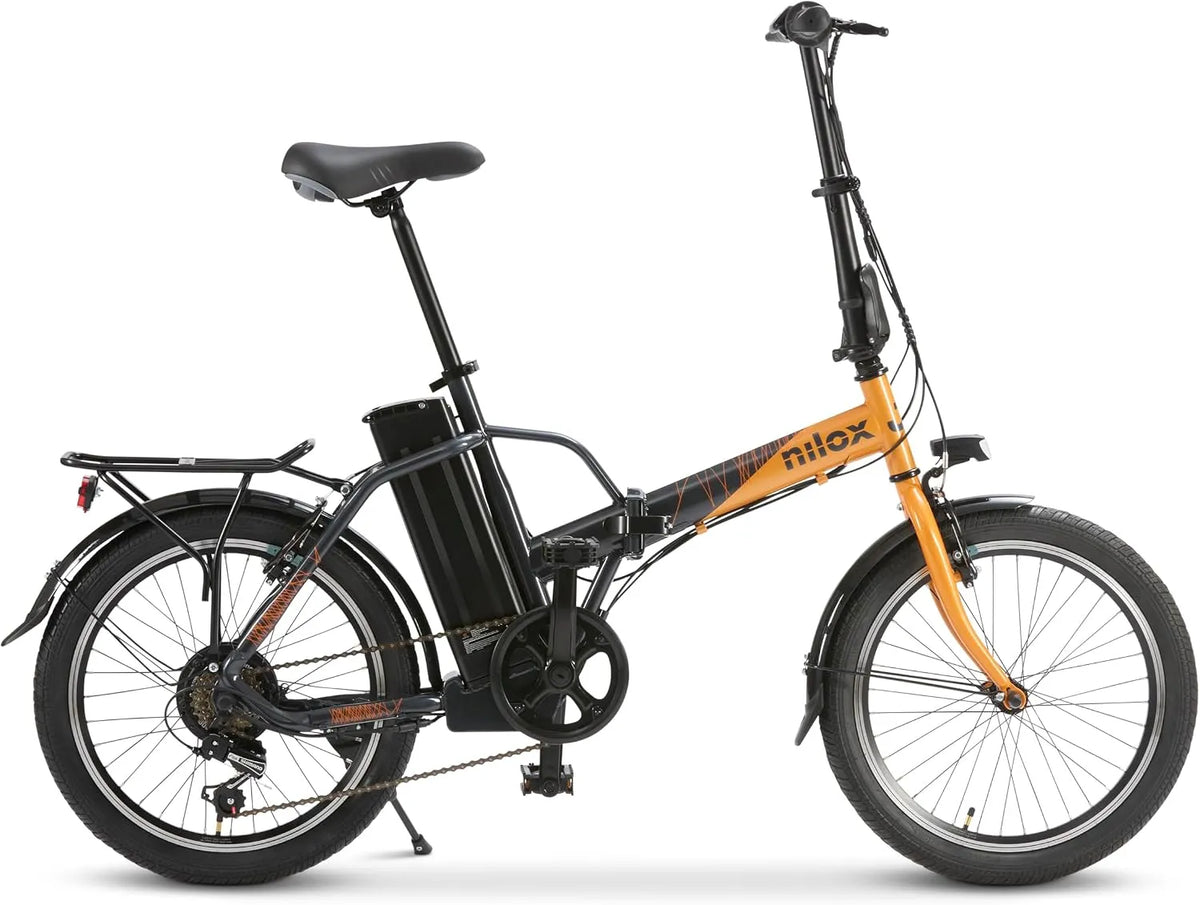 Vélo électrique V/250 V-8, Ebike J1 Pro Pliable, jusqu'à 40 km, Transmission à 6 niveaux de vitesse, Nilox, Moteur 36 V, pneus 20' x 2,1', 8 Ah