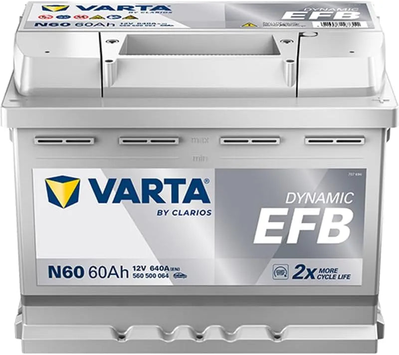 Modèle 60Ah 60Ah 60Ah/640A FIAT 500 Batterie de, voiture VARTA 60Ah, 640A 1.2