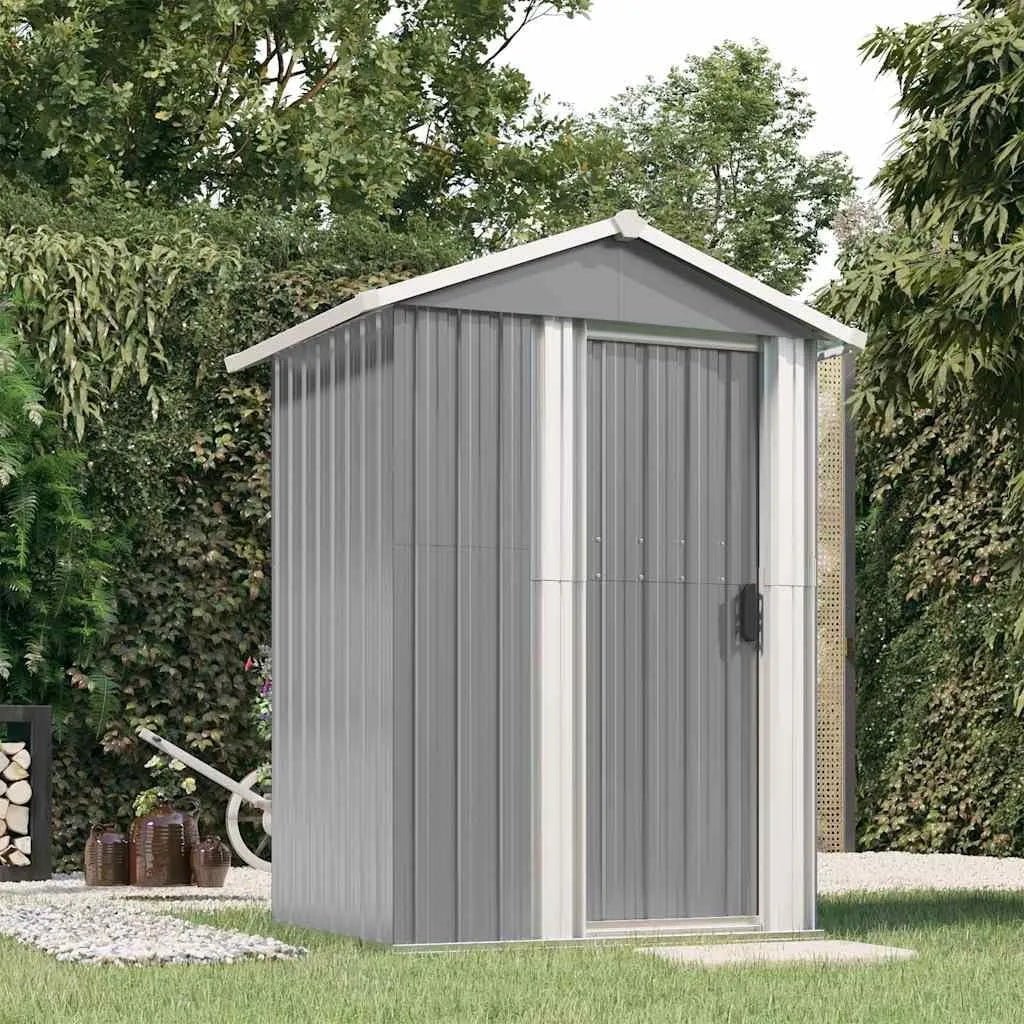 Abri de jardin, finition grise 126x97,5x177 cm Acier galvanisé, Poids 26.76KG, Maison & Jardin, Pelouses & Jardins, Vie en extérieur