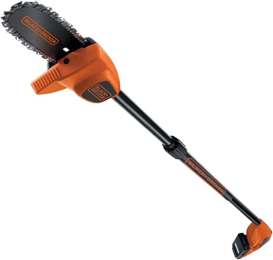 Black+Decker modèle GPC1820L20-QW, Elagueur sur Perche Sans Fil 18 V, Guide de 20 cm
