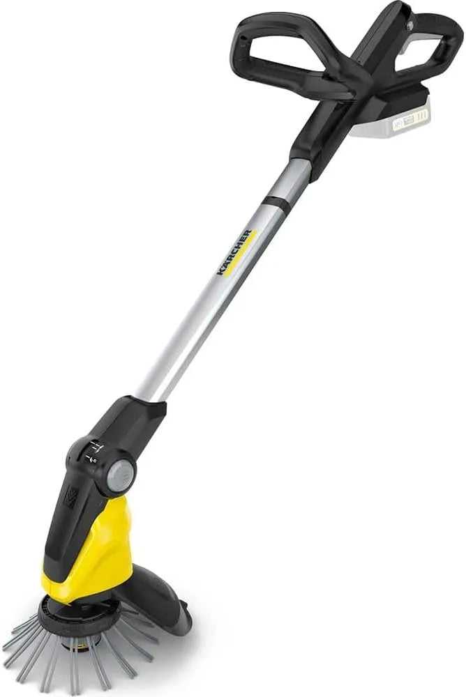 Kärcher WRE 18, tension 18 V Désherbeur sans Fil -55, Brosse en Nylon avec 2 800 tr/min, Tête de Nettoyage orientable, Manche Télescopique
