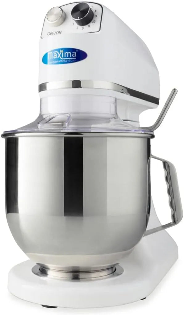 Mixeur, Planétaire 7 L Jusqu'à 2 Kg Pâte Blanche, 11 niveaux de vitesse, 11 niveaux de vitesse, capacité 7 litres, Bol Inox, Robot Pâtissier