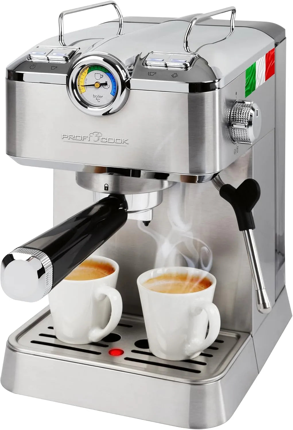 Nespresso machine à café ES 1267, 20 bar, Machine à espresso ProfiCook, Pompe à espresso italienne, Café en poudre et capsules compatibles, PC