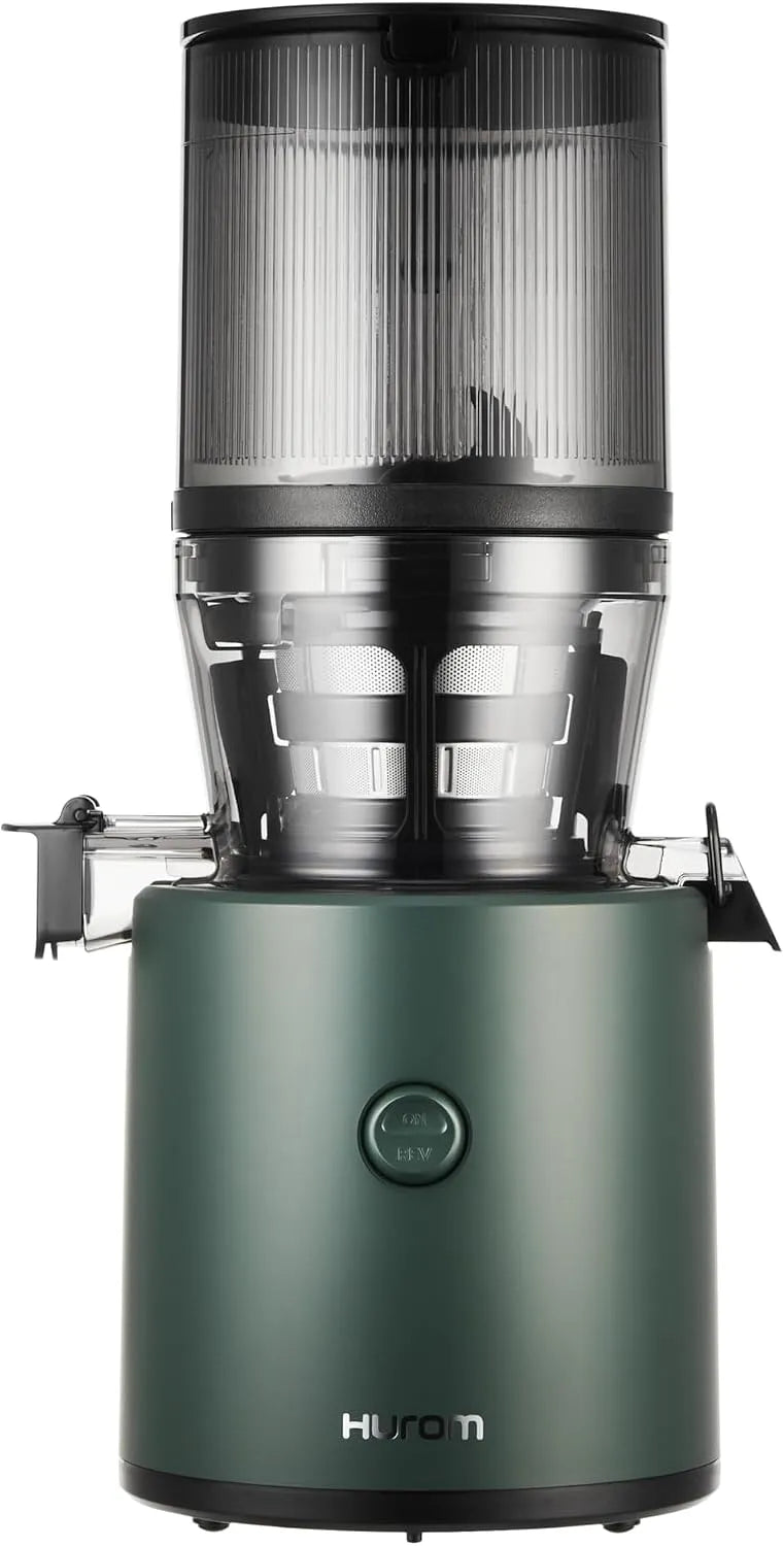 H320N Hurom, Vert profond, nouveau presse-agrumes lent combiné à une méga trémie intelligente-sans BPA-Fruits-Légumes