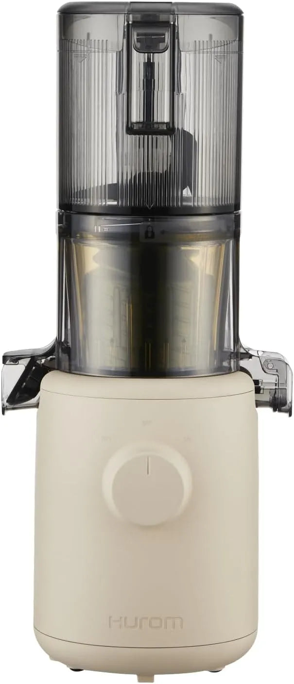 Extracteur de jus H310A HUROM |, 100 Watt, Moteur silencieux, Presse à Froid, Design compact, Beige, capacité 220ml, Facile à nettoyer, Sans BPA