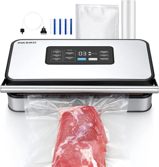 Pompe, INKBIRD Machine Sous Vide Professionnelle pour Alimentaire, 20L/min, capacité 20L, 160 Watts, Modes Sec, Double, Automatique, Humide