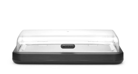 Hendi modèle 593x389x, 147mm, polypropylène, ensemble avec plateau inox GN 1/1, bloc réfrigérant, finition noire