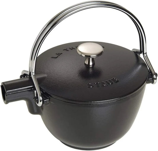 En Fonte STAUB Théière, Ø 16.5 cm, capacité 1,15 L, finition noire Mat