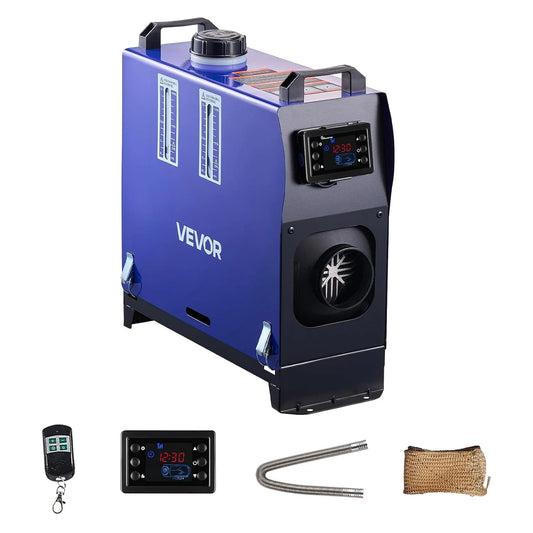 Vevor modèle V V V/24, Chauffage Diesel 8 kW DC 12 V, Réservoir de Carburant 5 L, télécommande incluse et Écran LCD, Portable Tout-en-Un