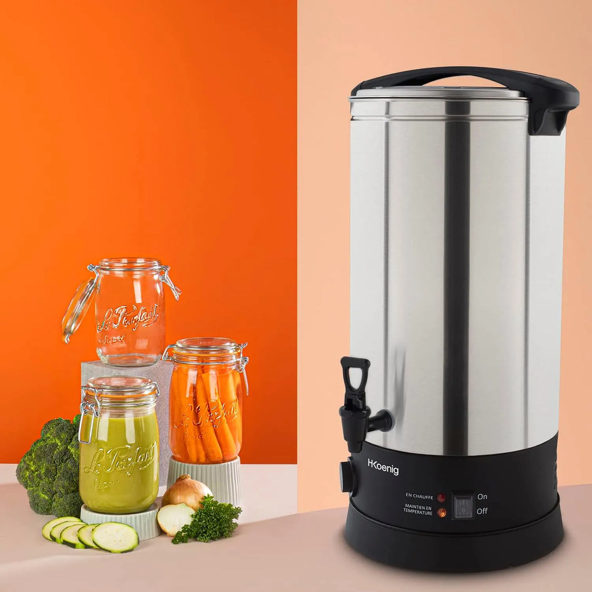 Modèle x H.KOENIG LEGI25LP Stérilisateur Le, Stérilisateur électrique + 6 bocaux de 1L Le