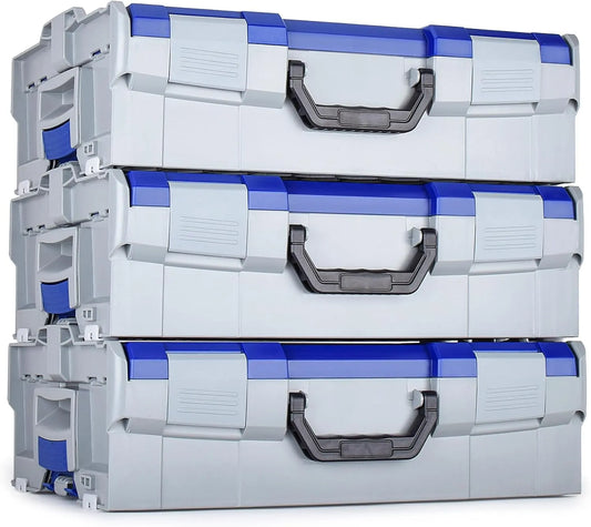 Bosch, compatibles avec le système L-Boxx, vides, système de transport, L-BOXX Lot de 3 boîtes à outils 136, taille 2, finition grise clair