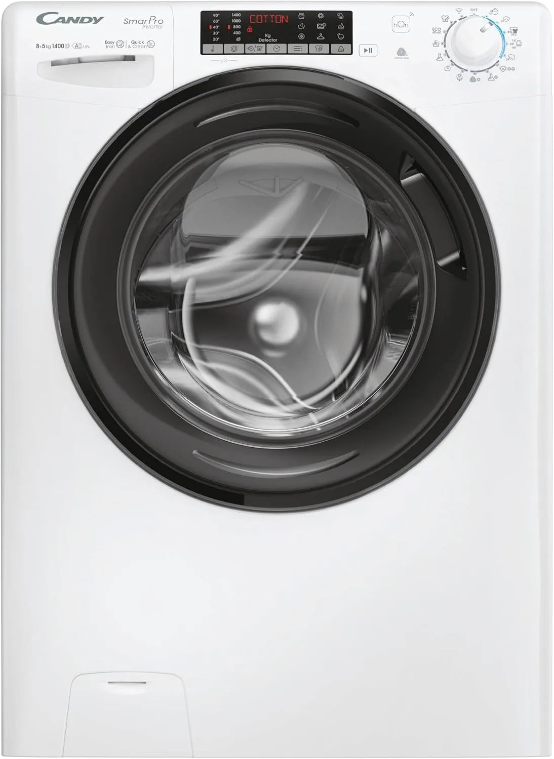 Candy sèche-linge 1400 A-10 4856TWMB6-S, Easy Iron Plus, Programme Rapide, tours, CSOW, Smart Pro Inverter 8+5 kg, HxlxP 85x60x53, finition blanche