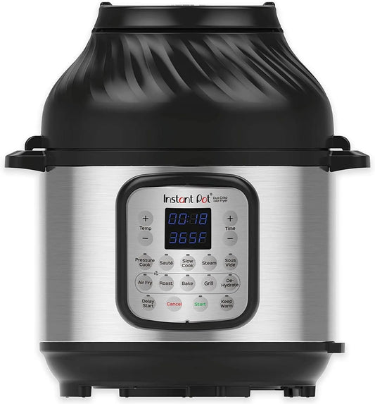 Instant Pot, Duo Crisp + Air Fryer 6L Multicooker 11-en-1 Cuissons sous pression, frites à l'air, sautés, cuits à la vapeur, mijotés, sousvides, rôtis