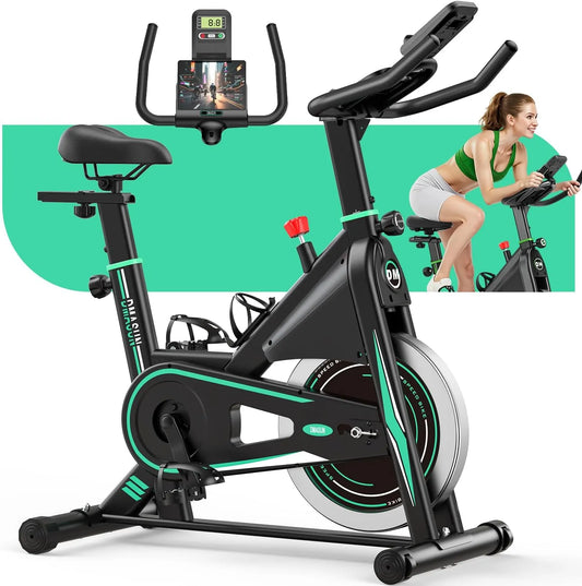 Vélo, Résistance Réglable de 0-100%, Capacité 160kg, d'Exercice Silencieux, Écran LCD, Support pour Tablette