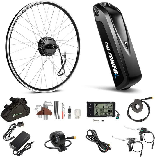 Vélo électrique 700C 13Ah/18Ah, YOSE POWER Kit de Conversion 26'', 27.5'', 28'', tension 36V 250W, puissance 350W pour, Moteur arrière pour Cassette