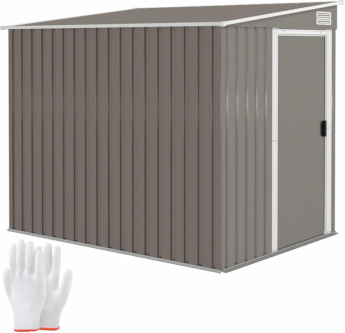 Abri de jardin Outsunny, en métal 2,81 m² 154 x 206,5 x 181 cm, armoire pour arrière-cour