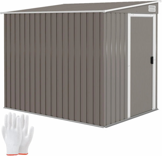 Abri de jardin Outsunny, en métal 2,81 m² 154 x 206,5 x 181 cm, armoire pour arrière-cour