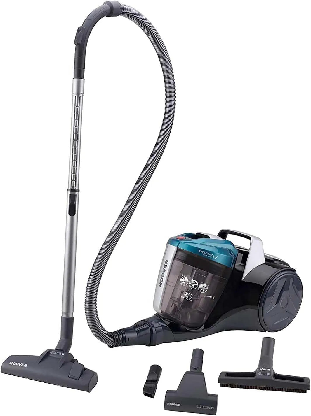 Hoover aspirateur BR71_BR30, capacité 2,3L, Technologie Cyclonique, Émeraude, puissance 700 W, Traineau sans Sac, Grandes Performances d'aspiration