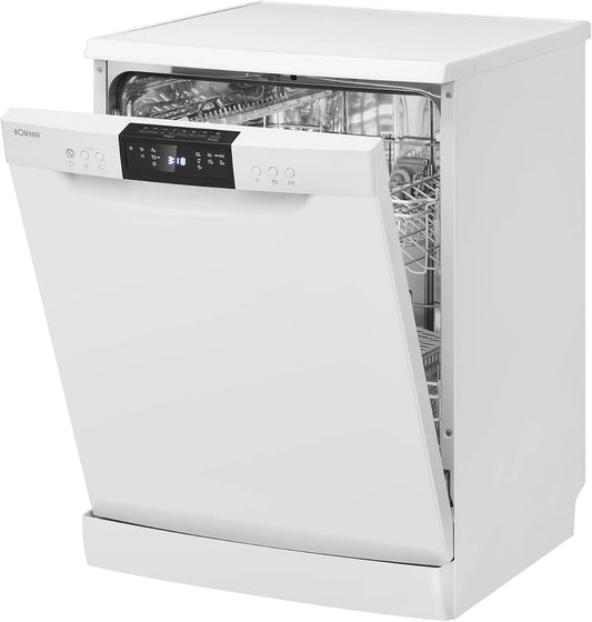 Bomann lave-vaisselle GSP7419-14, Encastrable 60 cm Couverts, 47 dB, 7 Programmes, Fonction Ouverture Automatique, Acier Inoxydable, Affichage LED
