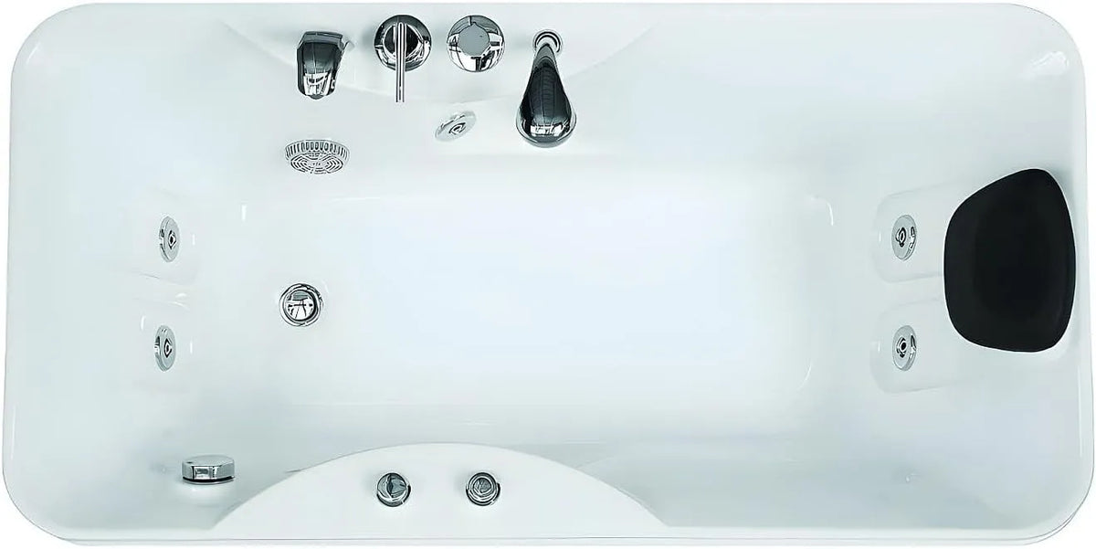 Baignoire balnéo, dimensions 150 x 75 x 54,5 cm, capacité 140 L, 1 place, Angle gauche, GAVINO, Blanche