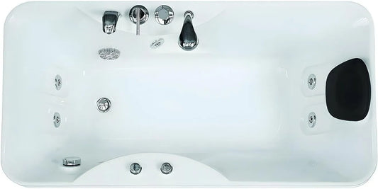 Baignoire balnéo, dimensions 150 x 75 x 54,5 cm, capacité 140 L, 1 place, Angle gauche, GAVINO, Blanche